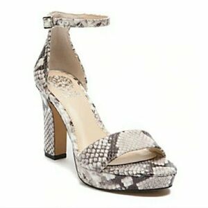 Vince Camuto Sathina Natural Snake Print Sandal 7.5 Used